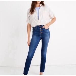 Madewell 9” High Riser Skinny Skinny Jeans Size 26 Raw Hem